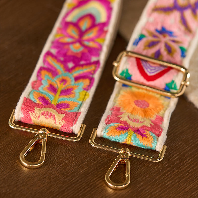 Buddha Stones Multicolor Sunflower Embroidery Adjustable Handbags Crossbody Shoulder Bag Straps - image 15