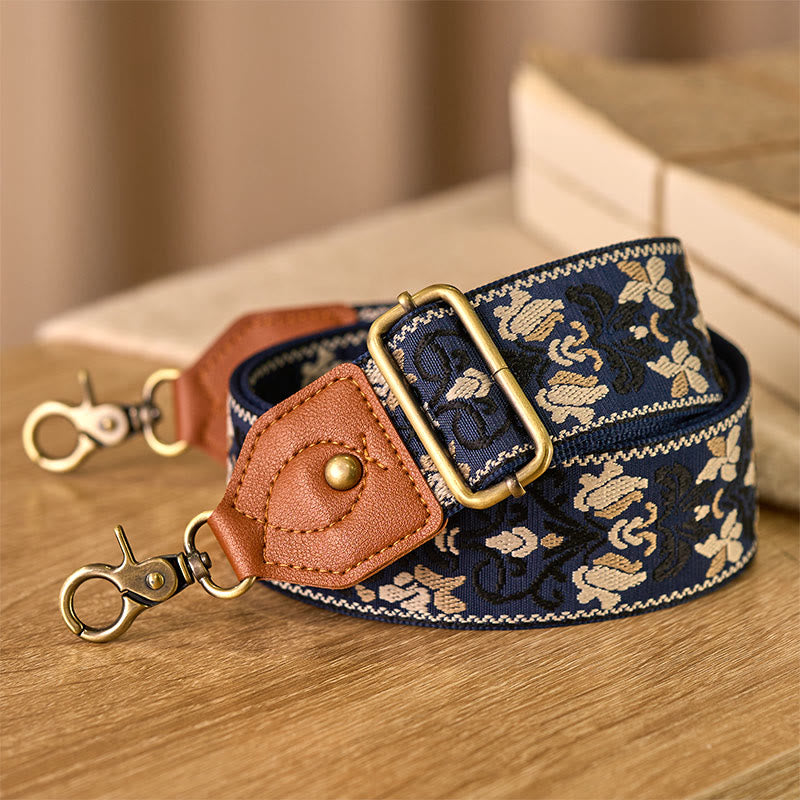 Buddha Stones Flower Geometric Embroidery Adjustable Handbags Crossbody Shoulder Bag Straps Replacement - image 8