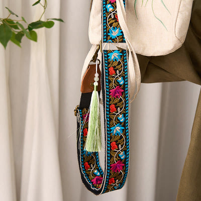 Buddha Stones Bohemian Flower Vine Geometric Embroidery Adjustable Handbags Crossbody Shoulder Bag Purse Straps Replacement - image 5