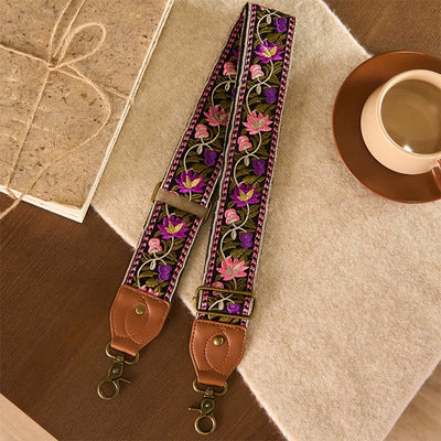 Buddha Stones Bohemian Flower Vine Geometric Embroidery Adjustable Handbags Crossbody Shoulder Bag Purse Straps Replacement - image 23