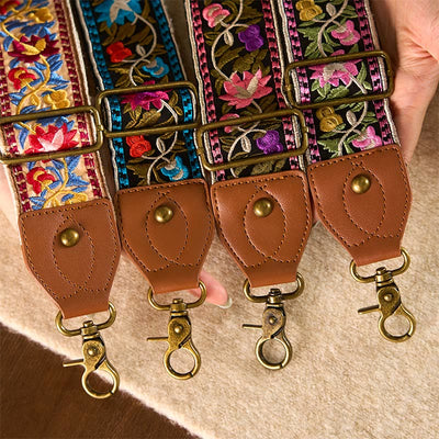 Buddha Stones Bohemian Flower Vine Geometric Embroidery Adjustable Handbags Crossbody Shoulder Bag Purse Straps Replacement - image 29