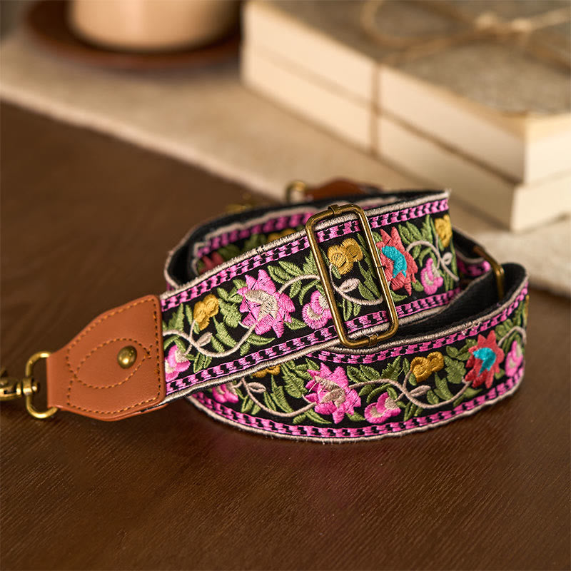 Buddha Stones Bohemian Flower Vine Geometric Embroidery Adjustable Handbags Crossbody Shoulder Bag Purse Straps Replacement - image 20