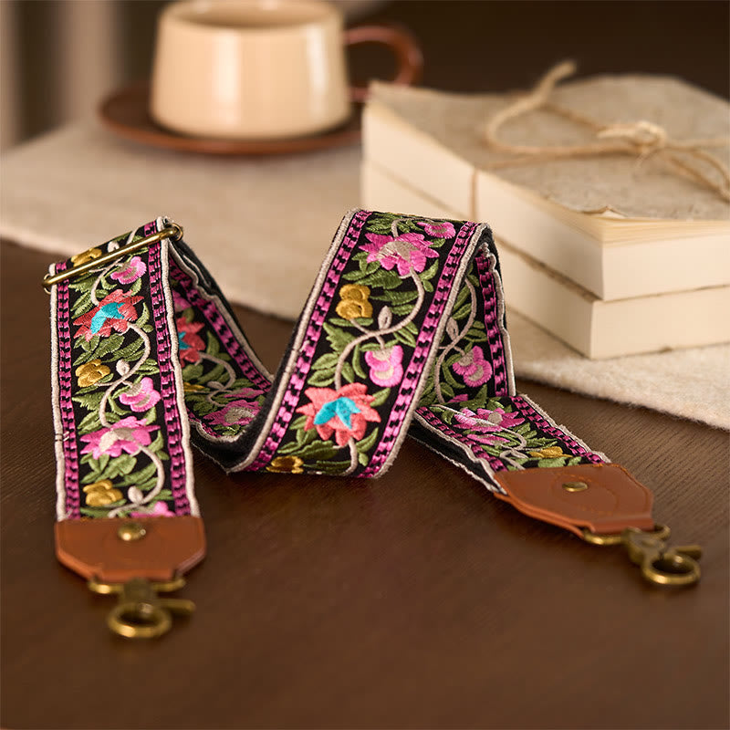 Buddha Stones Bohemian Flower Vine Geometric Embroidery Adjustable Handbags Crossbody Shoulder Bag Purse Straps Replacement - image 19