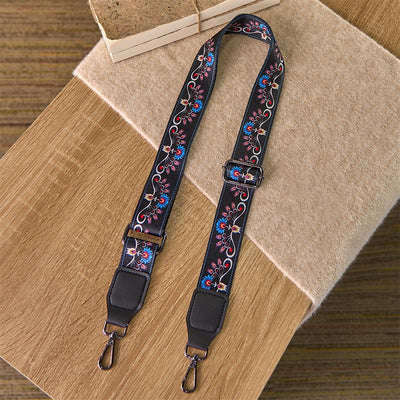 Buddha Stones Bohemian Morning Glory Flower Adjustable Handbags Crossbody Shoulder Bag Straps Replacement - Brown - 70-135cm*3.8cm - image 0