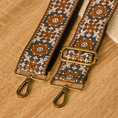Buddha Stones Boho Brown Flower Geometric Adjustable Handbags Crossbody Shoulder Bag Straps Replacement - image 4