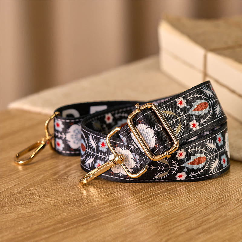 Buddha Stones Boho Flowers Leaves Geometric Jacquard Adjustable Handbags Crossbody Shoulder Bag Straps Replacement - image 3