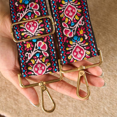 Buddha Stones Bohemian Flower Geometric Stripes Embroidery Adjustable Handbags Crossbody Shoulder Bag Purse Straps Replacement - image 18