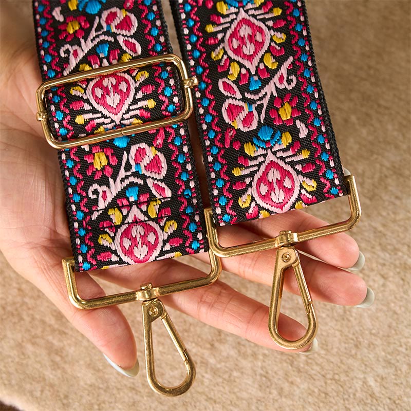Buddha Stones Bohemian Flower Geometric Stripes Embroidery Adjustable Handbags Crossbody Shoulder Bag Purse Straps Replacement - image 18