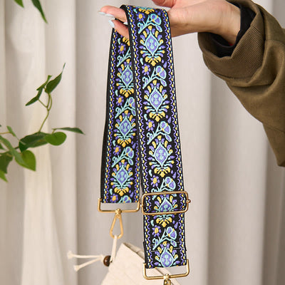 Buddha Stones Bohemian Flower Geometric Stripes Embroidery Adjustable Handbags Crossbody Shoulder Bag Purse Straps Replacement - image 2