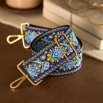 Buddha Stones Bohemian Flower Geometric Stripes Embroidery Adjustable Handbags Crossbody Shoulder Bag Purse Straps Replacement - image 4