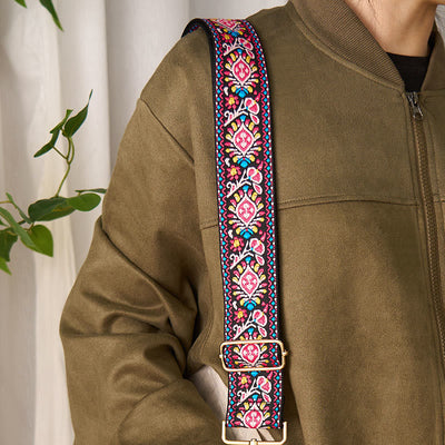 Buddha Stones Bohemian Flower Geometric Stripes Embroidery Adjustable Handbags Crossbody Shoulder Bag Purse Straps Replacement - image 15