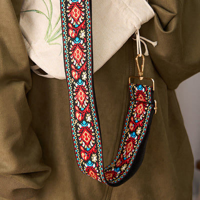 Buddha Stones Bohemian Flower Geometric Stripes Embroidery Adjustable Handbags Crossbody Shoulder Bag Purse Straps Replacement - image 24