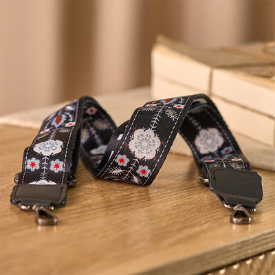 Buddha Stones Boho Black Flower Geometric Adjustable Handbags Crossbody Shoulder Bag Straps Replacement - image 3