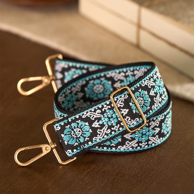 Buddha Stones Bohemian Round Flower Geometric Embroidery Adjustable Handbags Crossbody Shoulder Bag Purse Straps Replacement - image 3