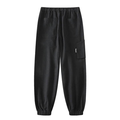 Buddha Stones Summer Ramie Linen Cotton Ankle-Length Elastic Cuffs Tapered Men's Pants With Pockets - image 14
