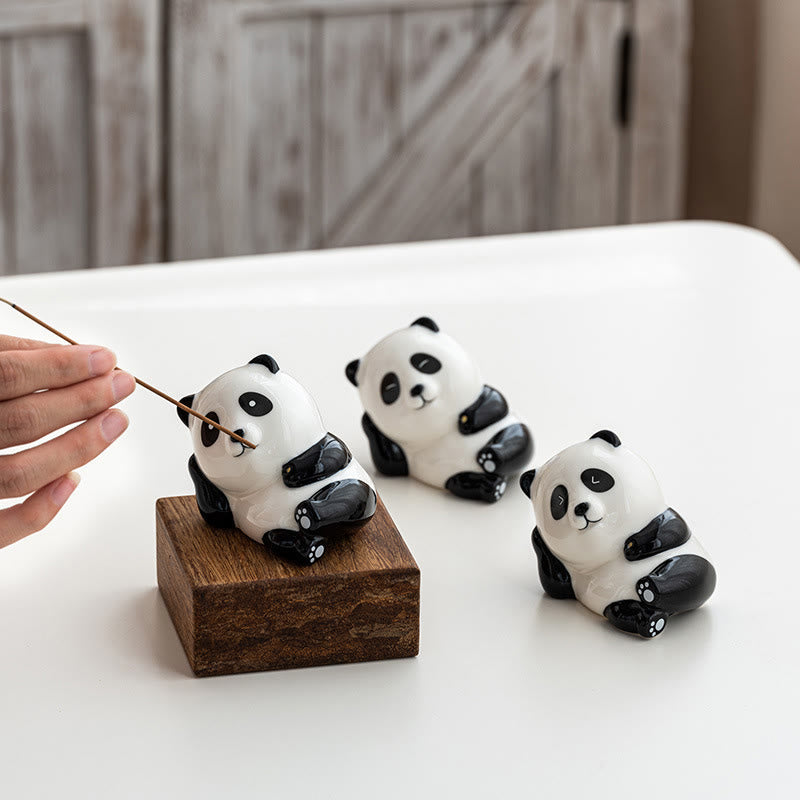Buddha Stones Panda Shape Home Decoration Incense Burner - image 12