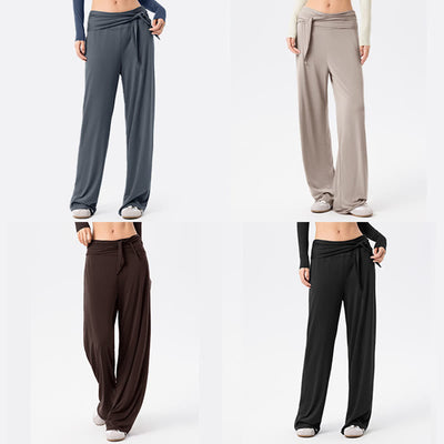 Buddha Stones Casual Lace-up Breathable Sports Women's Wide Leg Pants - image 18