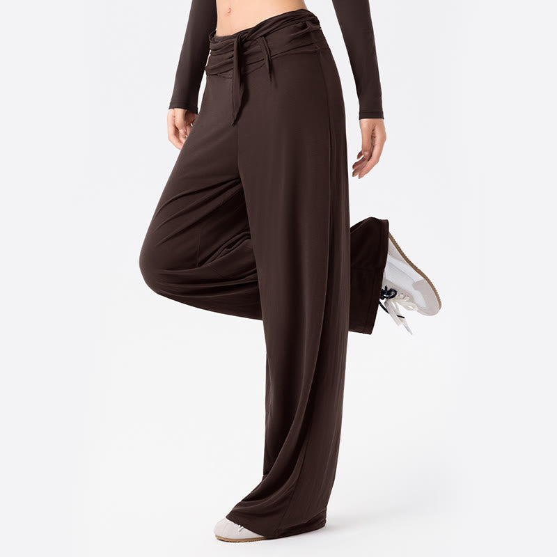 Buddha Stones Casual Lace-up Breathable Sports Women's Wide Leg Pants - image 13