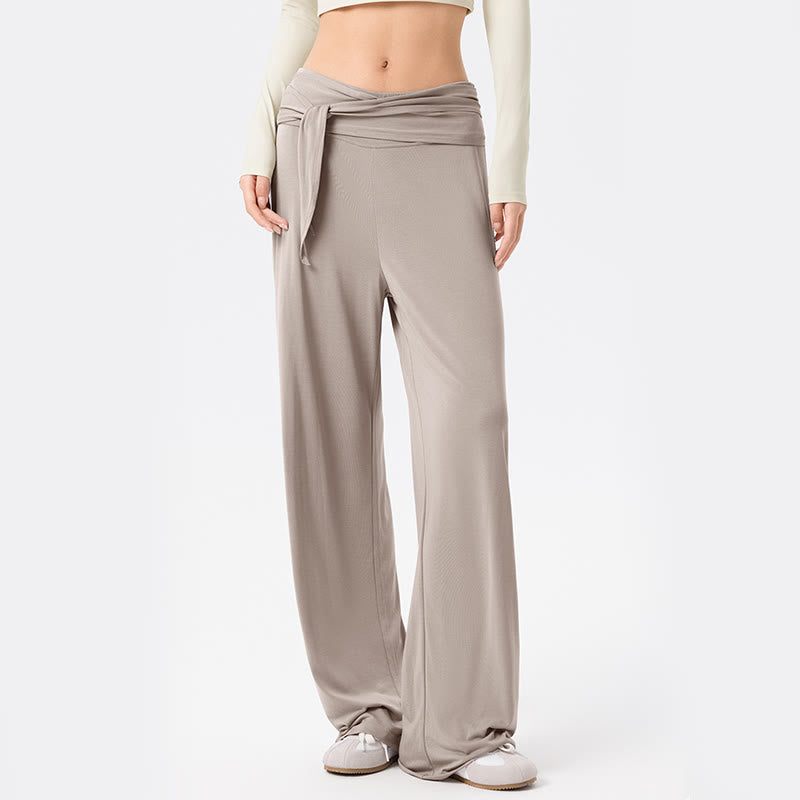 Buddha Stones Casual Lace-up Breathable Sports Women's Wide Leg Pants - image 17