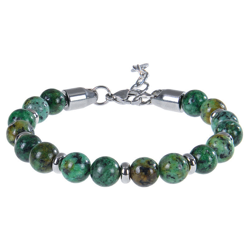 Buddha Stones Tiger Eye Various Natural Stone Beads Protection Bracelet - Turquoise(Wrist Circumference:17-20 cm) - image 22