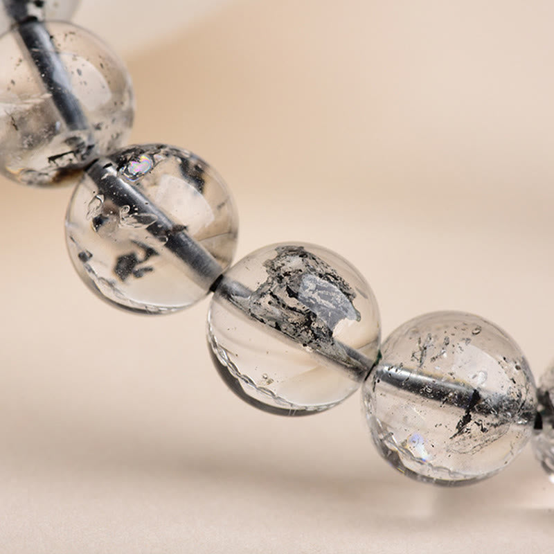 Buddha Stones Herkimer Diamond Protection Meditation Bracelet - image 9
