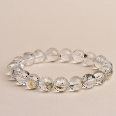 Buddha Stones Herkimer Diamond Protection Meditation Bracelet - 5A Grade Herkimer Diamond - 14-14.8mm - image 10