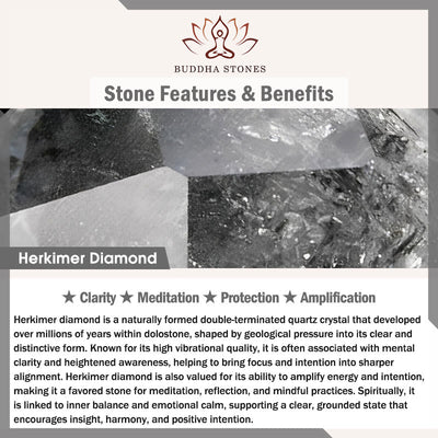 Buddha Stones Herkimer Diamond Protection Meditation Bracelet - image 4