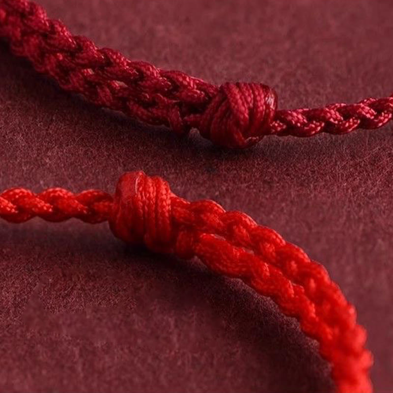 Buddha Stones Carved Auspicious Pattern Natural Peach Wood Rope Luck Bracelet - image 12