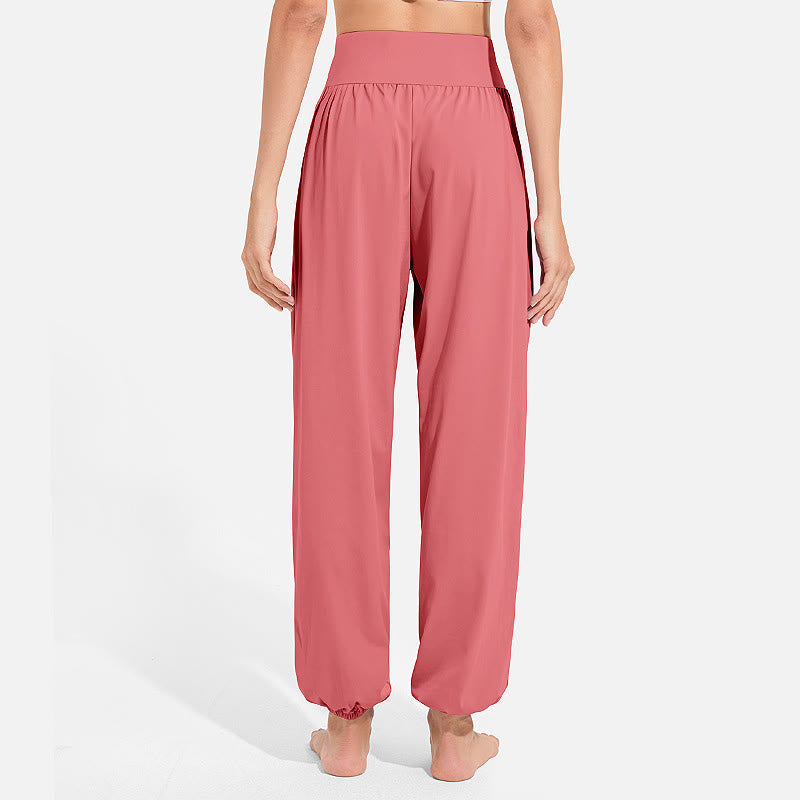 Buddha Stones Plain Drawstring Elastic Waist Design Women's Harem Pants Sports Yoga Sweatpants With Pockets - image 30