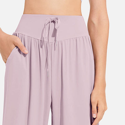 Buddha Stones Plain Drawstring Elastic Waist Design Women's Harem Pants Sports Yoga Sweatpants With Pockets - image 17