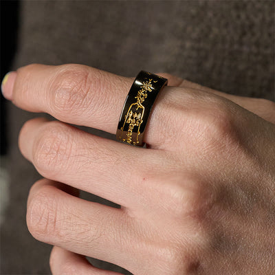 Buddha Stones Copper Word Adjustable Balance Ring - image 10
