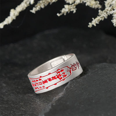 Buddha Stones Copper Word Adjustable Balance Ring - image 2