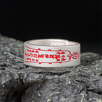 Buddha Stones Copper Word Adjustable Balance Ring - image 1