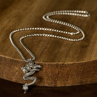 Buddha Stones Dragon Copper Balance Luck Necklace Pendant - image 8