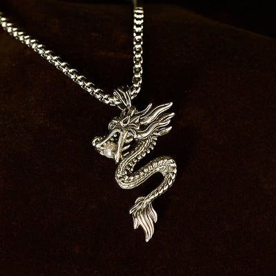 Buddha Stones Dragon Copper Balance Luck Necklace Pendant - image 7