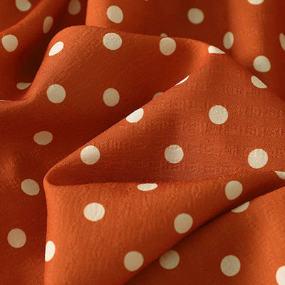 Buddha Stones Fall Polka Dot Design Crew Neck Long Sleeve Women's Midi Dress - image 8