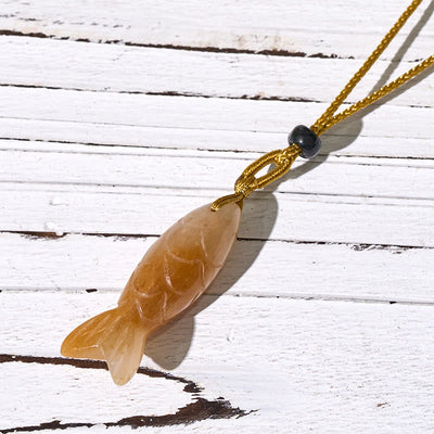 Buddha Stones Carving Koi Fish Pink Crystal Indian Agate Amethyst Warmth Prosperity Necklace Pendant - Topaz(Pendant Size: 15*40mm) - image 17