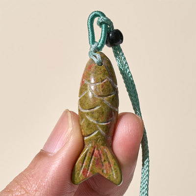 Buddha Stones Carving Koi Fish Pink Crystal Indian Agate Amethyst Warmth Prosperity Necklace Pendant - image 60