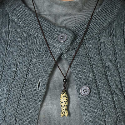 Buddha Stones Carving Koi Fish Pink Crystal Indian Agate Amethyst Warmth Prosperity Necklace Pendant - image 36