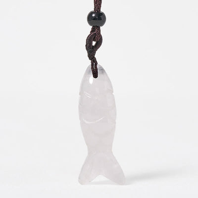 Buddha Stones Carving Koi Fish Pink Crystal Indian Agate Amethyst Warmth Prosperity Necklace Pendant - image 49