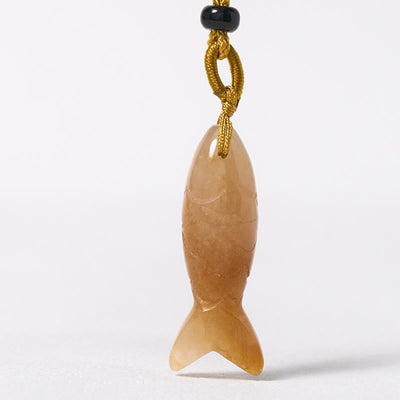 Buddha Stones Carving Koi Fish Pink Crystal Indian Agate Amethyst Warmth Prosperity Necklace Pendant - image 18