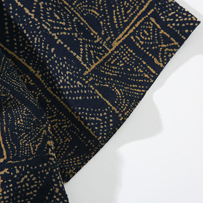 Buddha Stones Geometry Floral Stripes Butterfly Ink Open Front Half Sleeve Jacket Cotton Men's Kimono - image 7