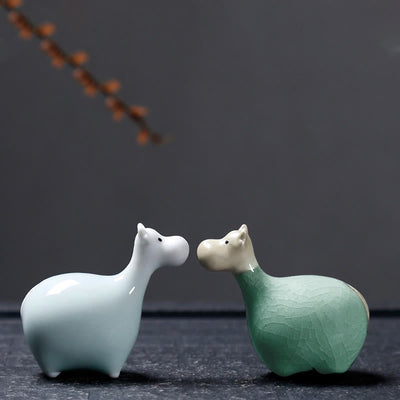 Buddha Stones Chinese Zodiac Ceramic Tea Pet Home Decoration - image 35