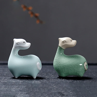 Buddha Stones Chinese Zodiac Ceramic Tea Pet Home Decoration - image 38