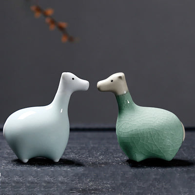 Buddha Stones Chinese Zodiac Ceramic Tea Pet Home Decoration - image 39