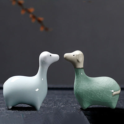 Buddha Stones Chinese Zodiac Ceramic Tea Pet Home Decoration - image 43