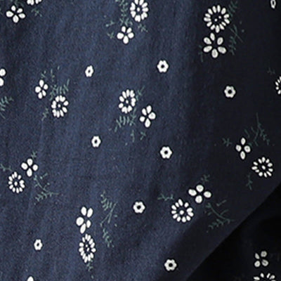 Buddha Stones Fall Small Floral Pattern Buttons Down Design Long Sleeve Women's Cotton Shirt - image 10