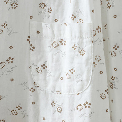 Buddha Stones Fall Small Floral Pattern Buttons Down Design Long Sleeve Women's Cotton Shirt - image 13
