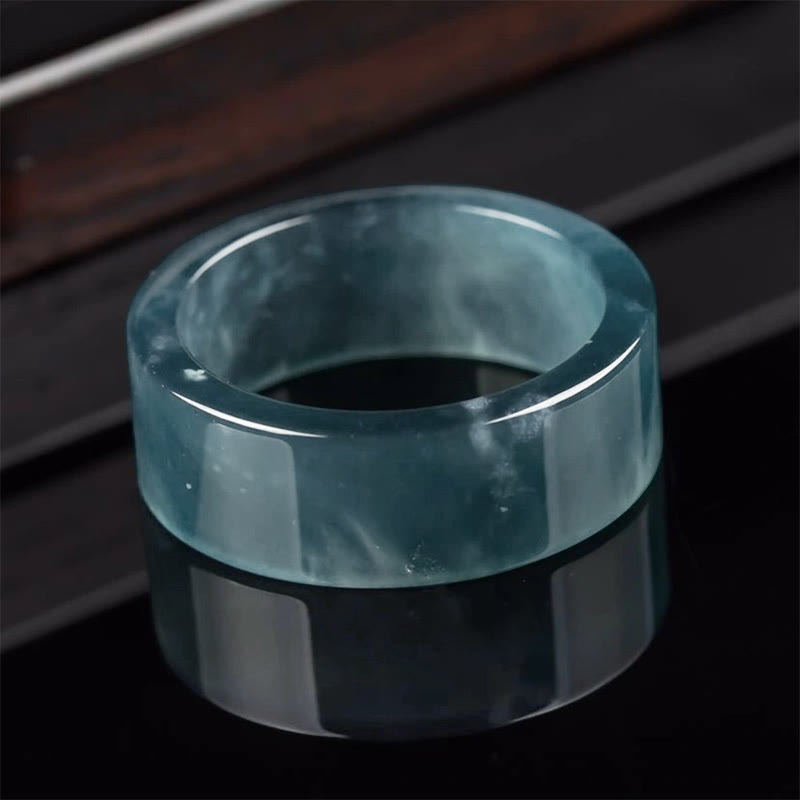 Buddha Stones Jade Luck Abundance Prosperity Ring - image 2