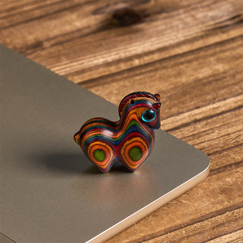 Buddha Stones Year Of The Horse Carved Tang Horse Rainbow Eucalyptus Creativity Desk Decoration - image 2